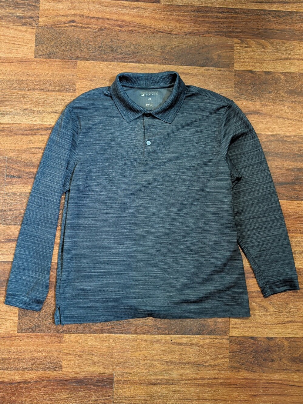Men’s Long Sleeve Hagar Polo Large Stain Resistant Textured Pattern